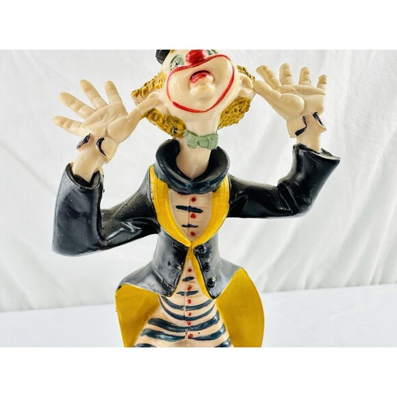 Vintage Fontanini Depose Italy 943 Silly Clown Figurine On Carrara Marble Base - Picture 6 of 16